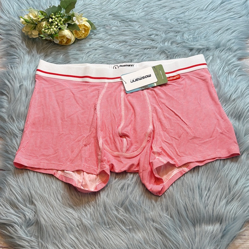 NWT Mosmann Australia Red amens Underwear Trunks sz L